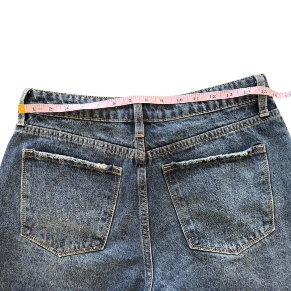 Kancan Glora High Rise Distressed‎ Denim Shorts Cut-Off Dark Wash 9 / 28 Summer - Picture 8 of 11